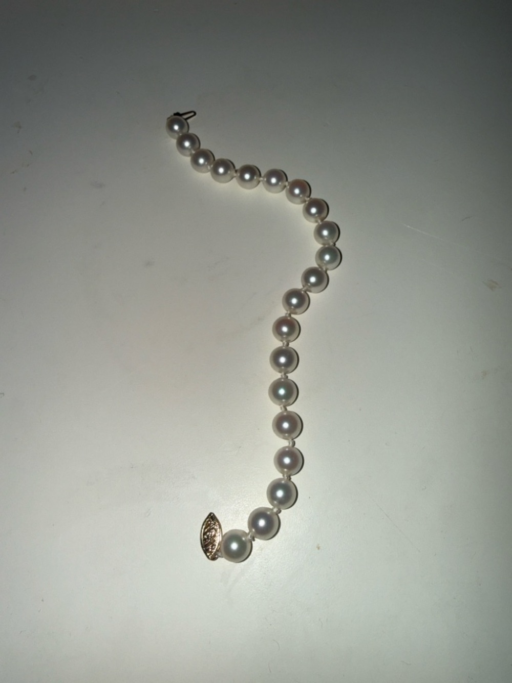 14k 7-7.5mm AAA Pearl Bracelet
